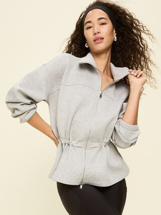 Bounce Fleece Full-Zip Cinched Sweatshirt | Old Navy (US)