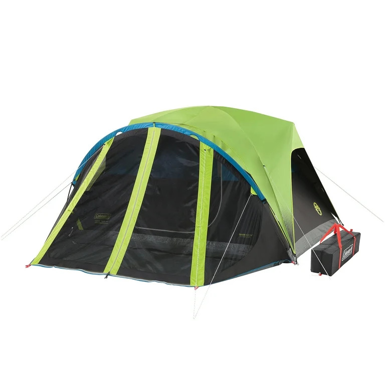 Coleman® 4-Person Carlsbad™ Dark Room™ Dome Camping Tent with Screen Room, 2 Rooms, Green - ... | Walmart (US)
