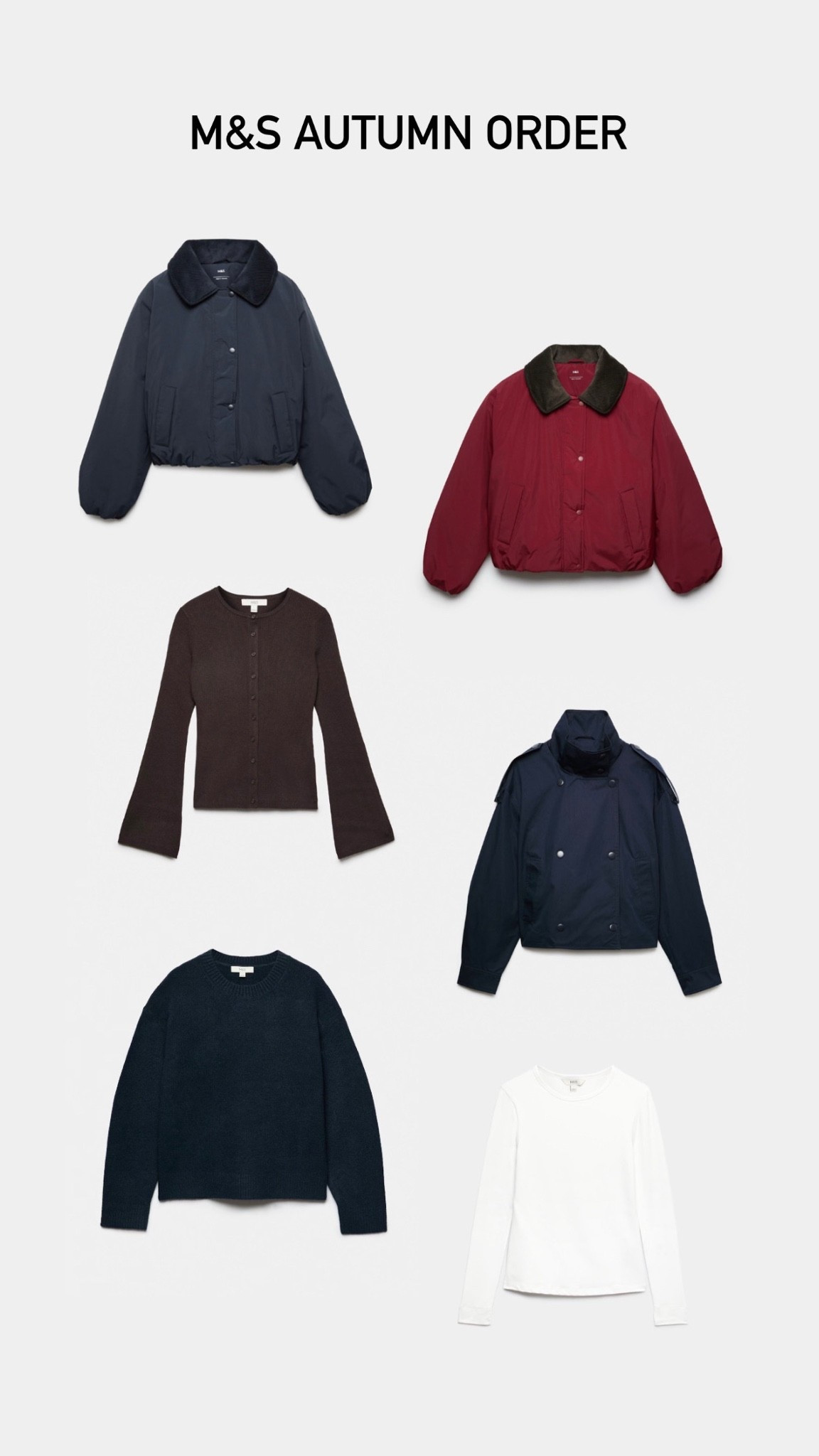 M&S autumn order 🍂

Stocking up on autumn basics like long sleeve tops, knitwear and jackets.

#LTKuk #LTKautumn #LTKstyletip