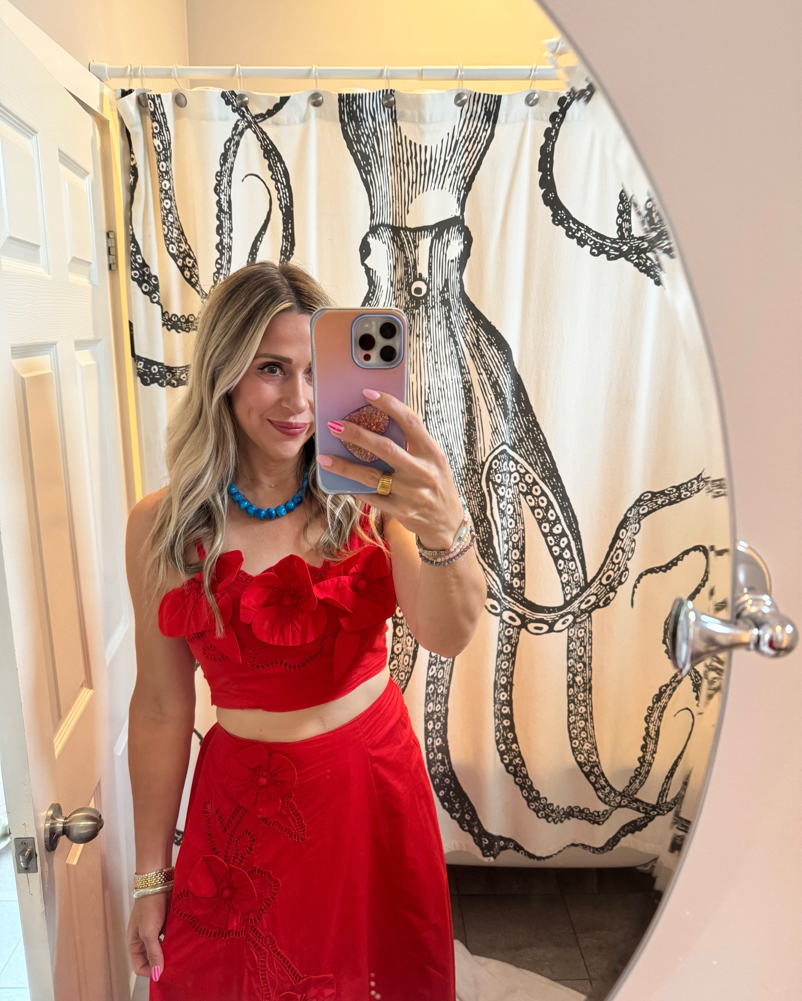 The absolute cutest skirt set!! I received so many compliments on this outfit! Runs large. Wearing a size small in top and skirt! 

#LTKSeasonal #LTKootd #LTKOver40