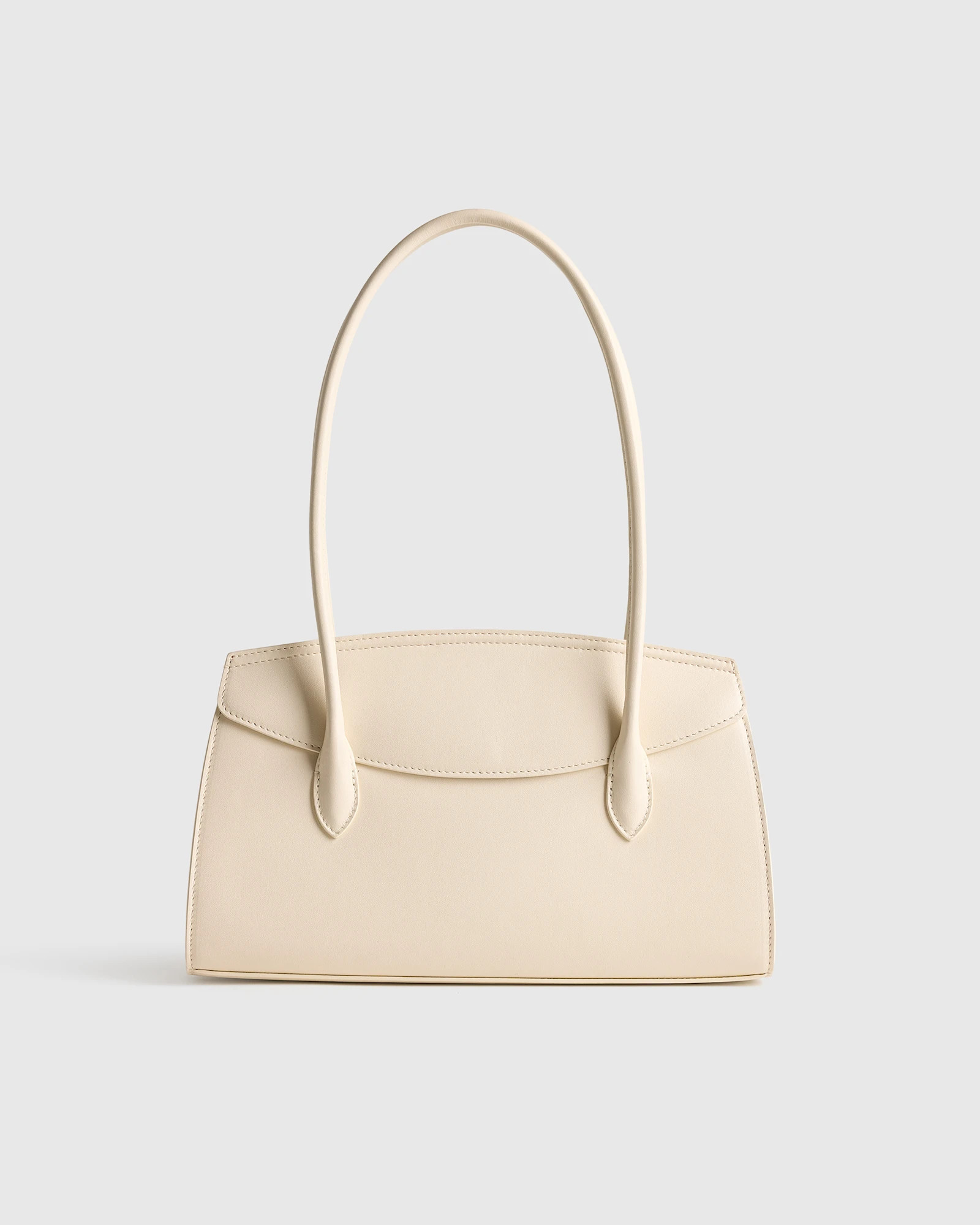 Quince | Women's Italian Leather Double Strap Shoulder Bag in Black | Quince