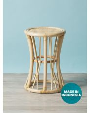 19in Rattan Woven Top Side Table | HomeGoods