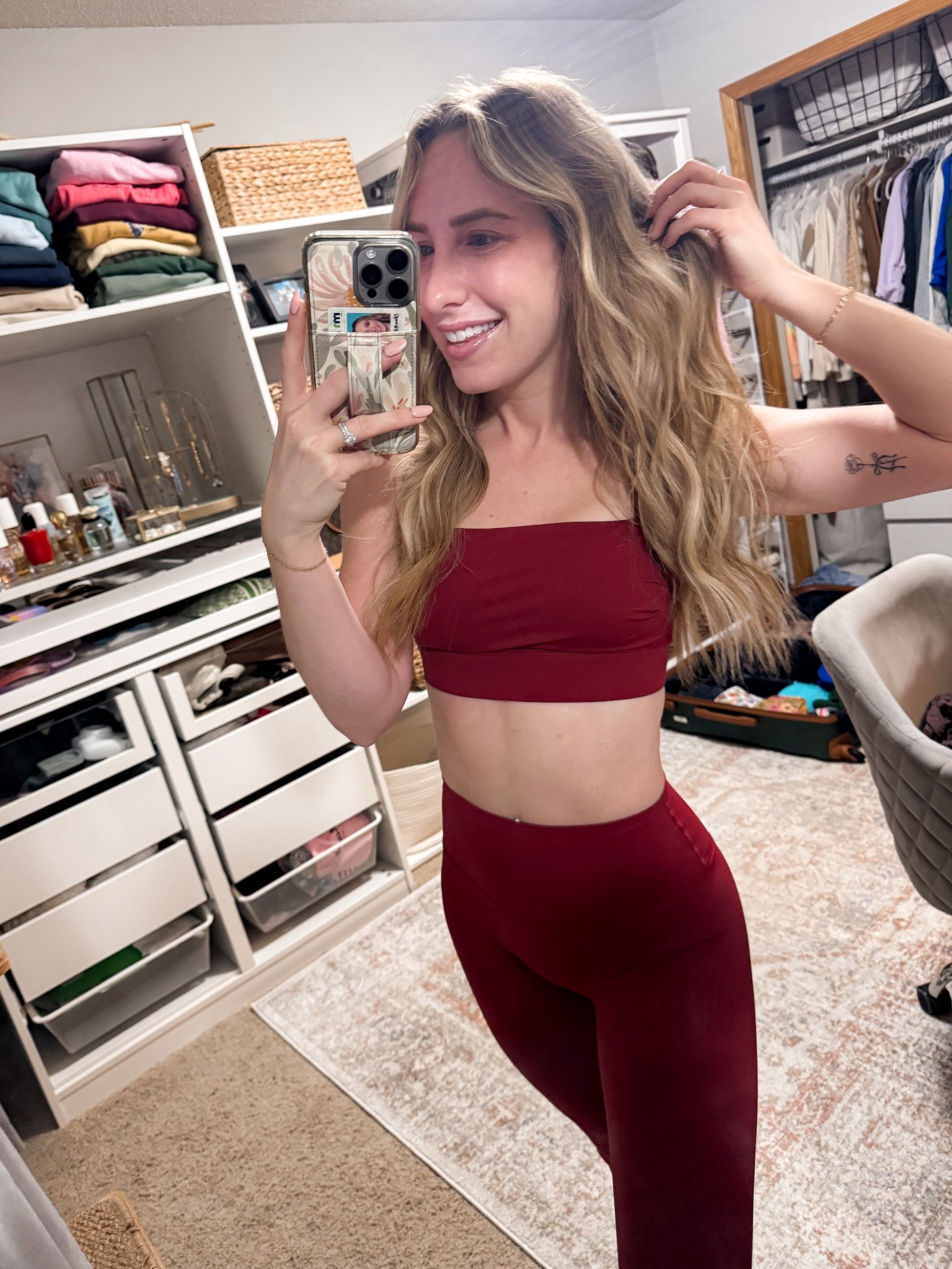 Wearing a small in the top & bottom

Athletic wear / activewear / yoga / HIIT / Pilates / leggings / sports bra / Astoria active / dark cherry 

#LTKActive #LTKFindsUnder100 #LTKPetite