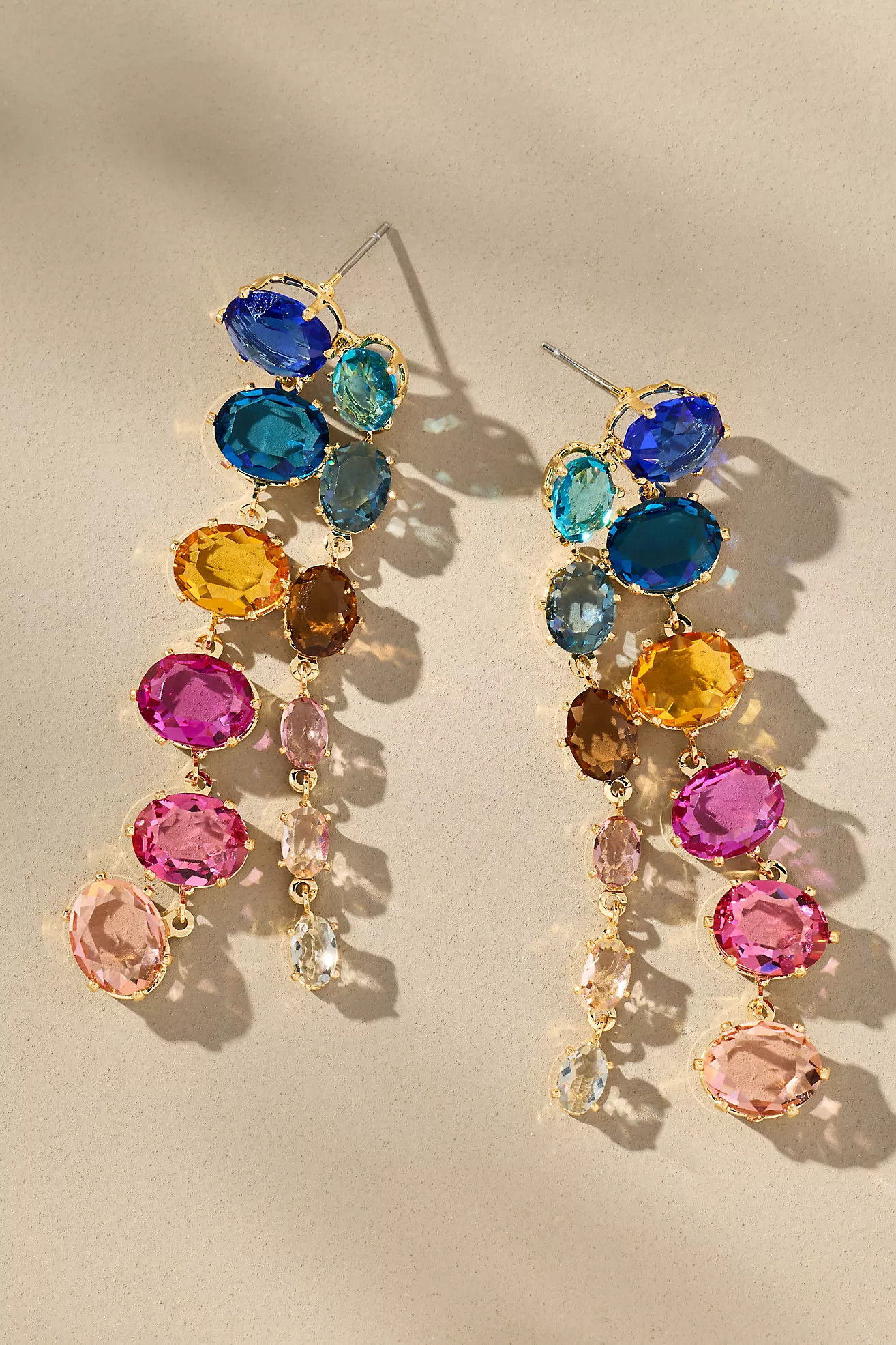 Parallel Crystal Drop Earrings | Anthropologie (US)