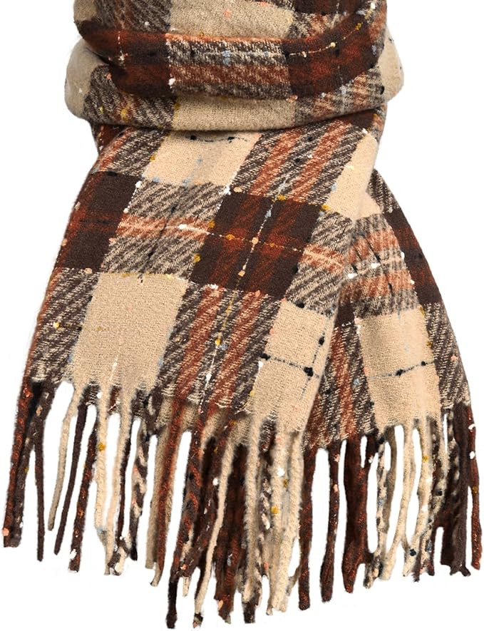 Scarf for Women - Winter Womens Long Plaid Scarf, Warm Pashmina Shawls and Wraps Cashmere Feel Bl... | Amazon (US)