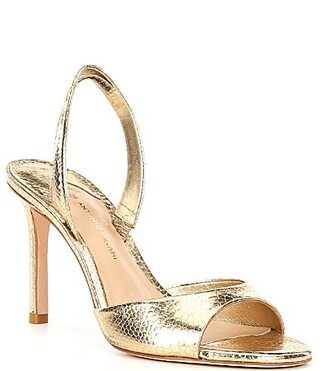 Antonio Melani Lyssa Embossed Leather Slingback Dress Sandals - 8 | Dillard's