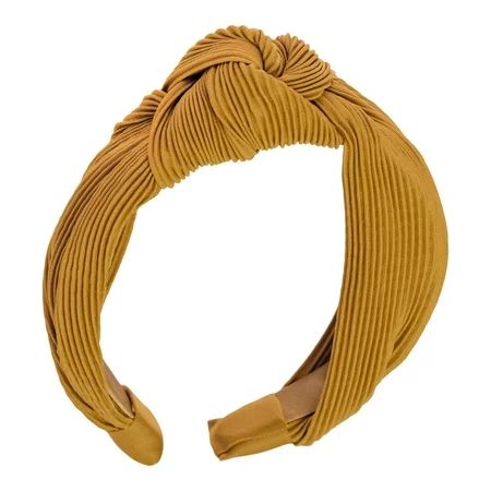 Wild Primrose by Scunci Silk-like Textured Knot Fashion Headband in Desert Gold 1ct | Walmart (US)