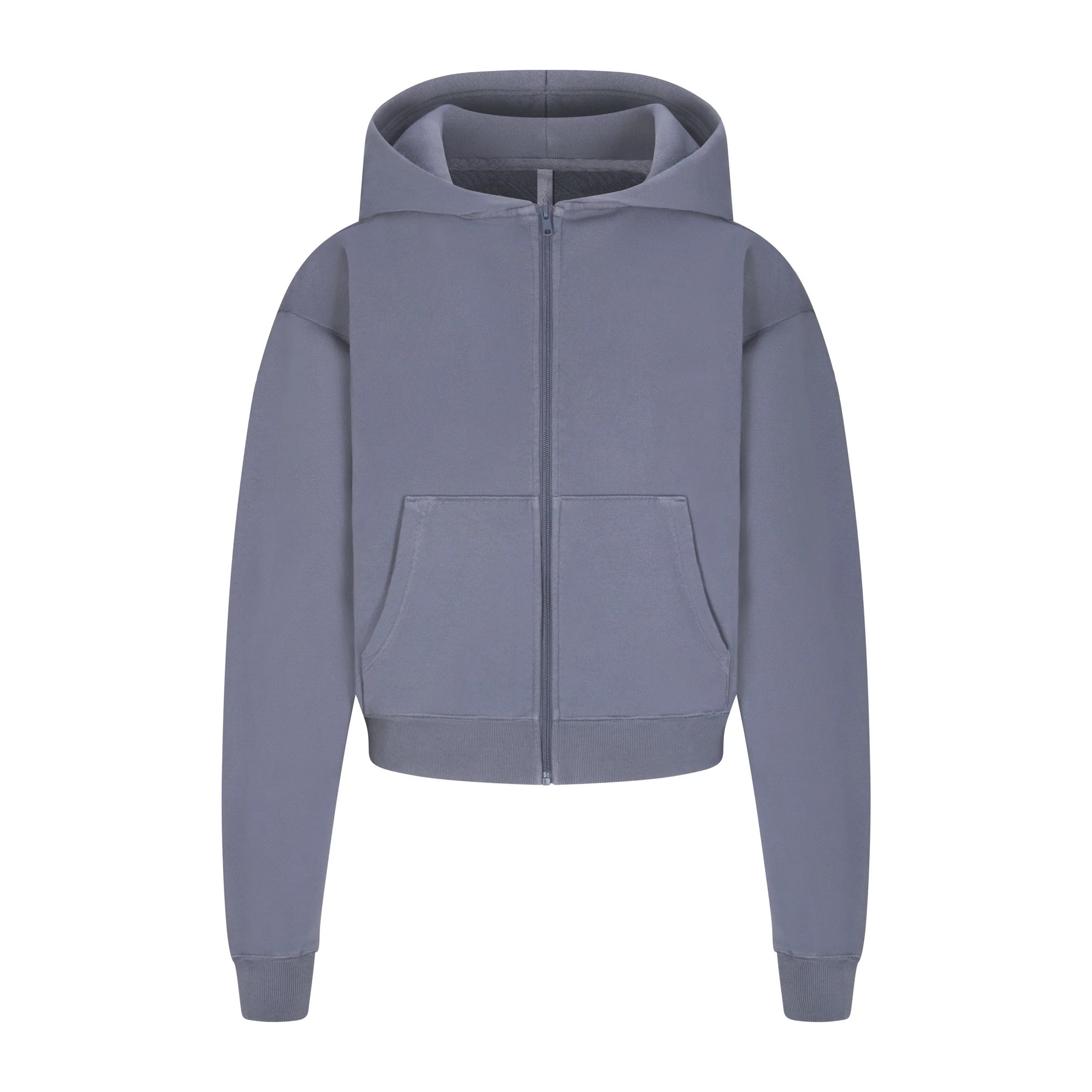 FRENCH TERRY CLASSIC ZIP UP HOODIE | STEEL BLUE | SKIMS (US)