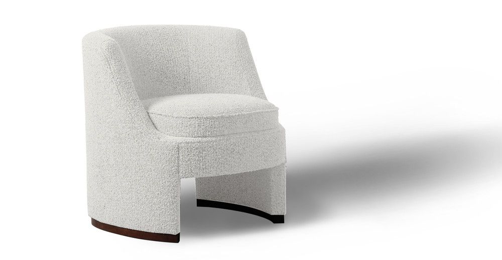 Roxy 28" Fabric Chair, Cream Boucle | Kardiel