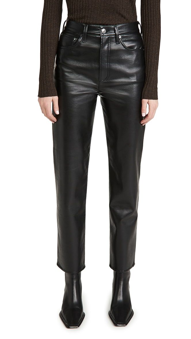 Leather '90 Pants, Leather Pants, Leather Pants Outfit, Winter Date Night Outfits, Date Night Winter | Shopbop