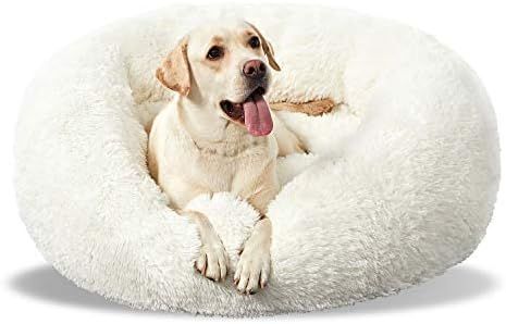 Washable Dog Round Bed Medium, Donut Dog Bed Medium Dog, Comfy Dog Calming Cuddler Bed | Amazon (US)