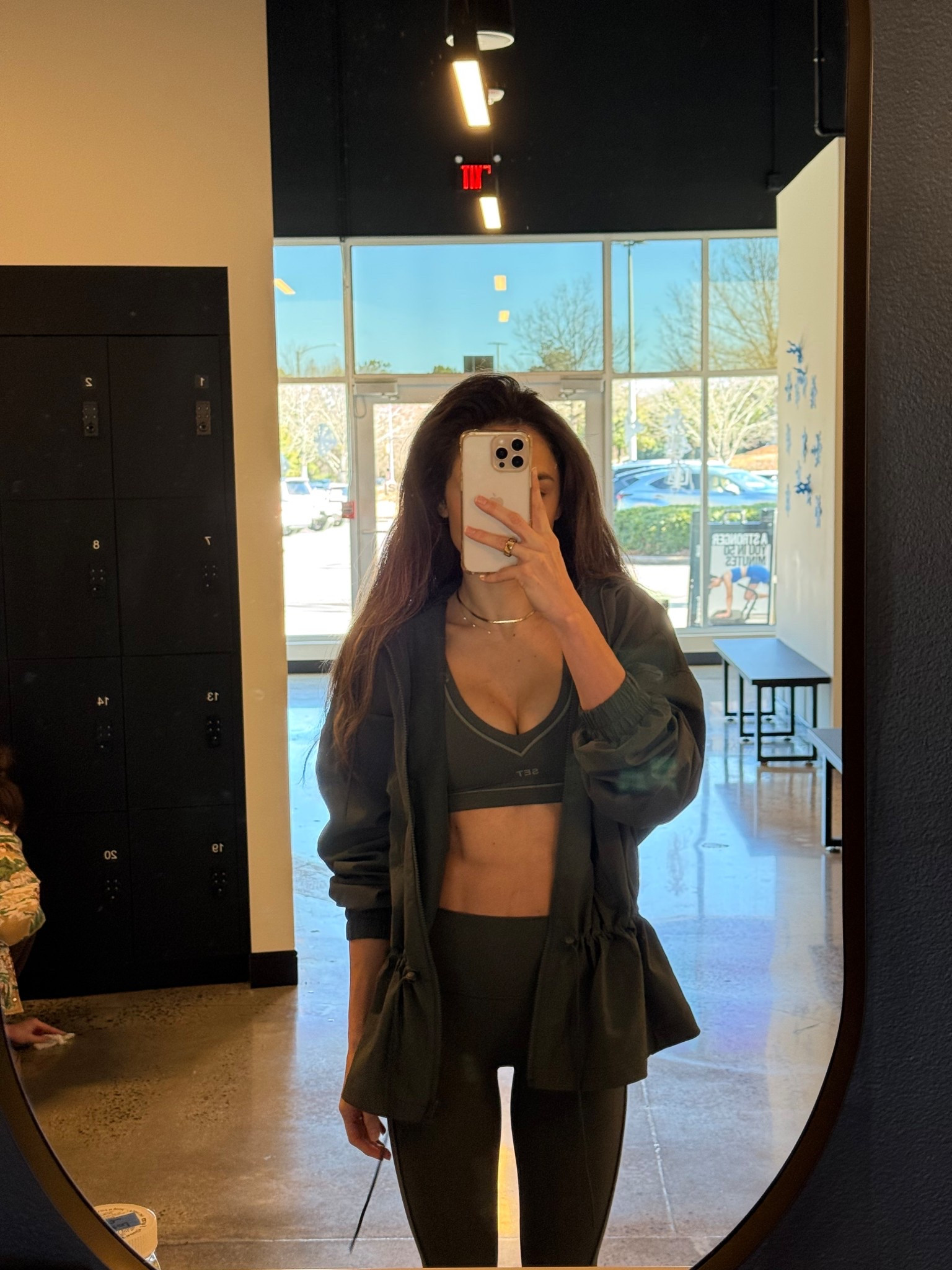 Xs in pants and jacket small in bra 

#LTKActive #LTKfitnessgoals