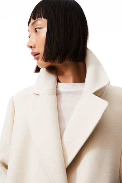 Double-breasted Jacket - Cream - Ladies | H&M US | H&M (US + CA)