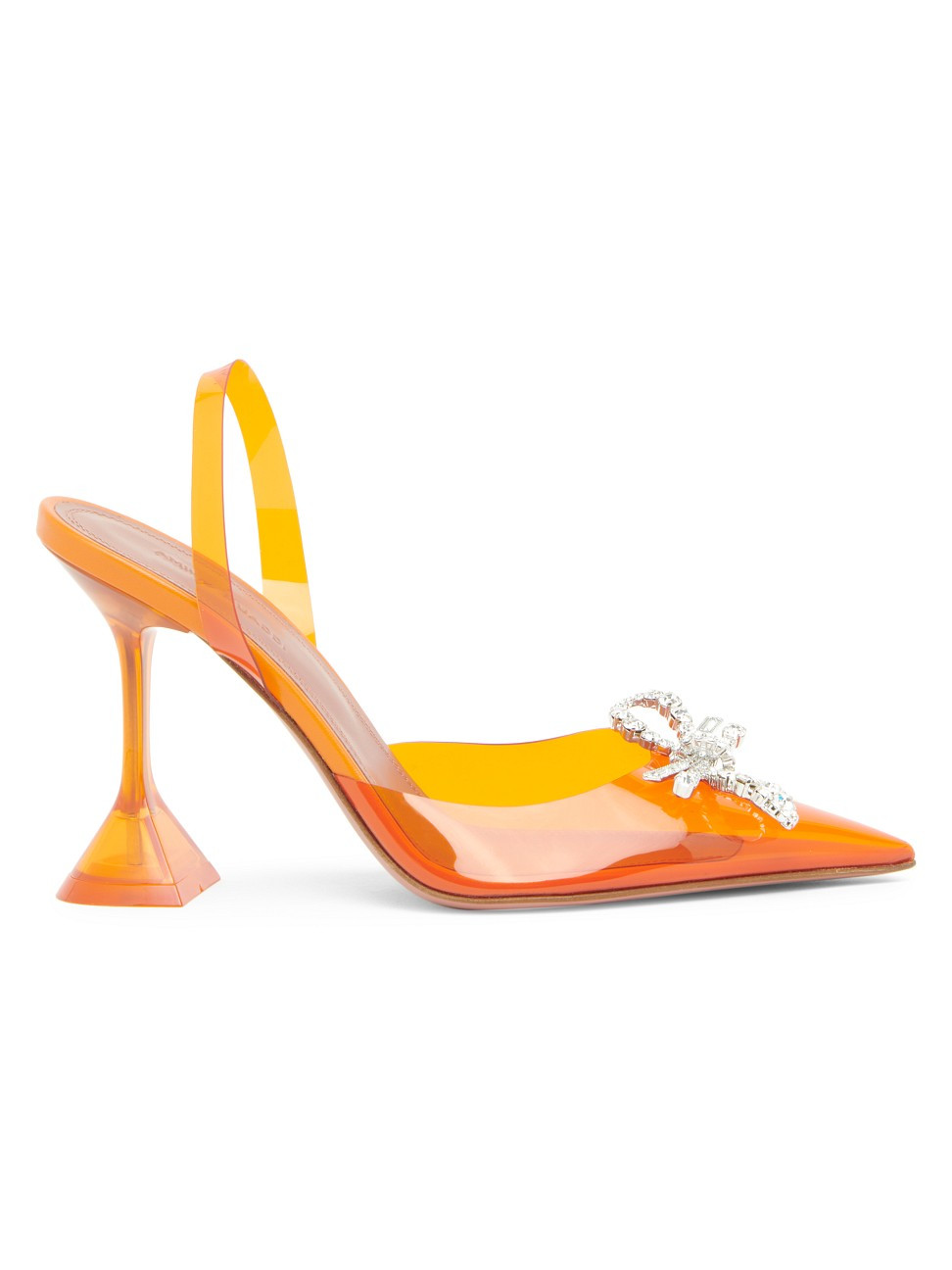Women's Rosie 95MM Crystal-Embellished Slingback Pumps - Orange - Size 5 | Saks Fifth Avenue
