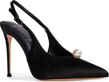 BLACK SUEDE STUDIO Reina Slingback Pointed Toe Pump (Women) | Nordstrom | Nordstrom