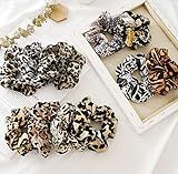 Cheetah Scrunchies for Hair 11pcs Hair Scrunchies Pack Fashion Leopard Chiffon Scrunchie Holder Pony | Amazon (US)