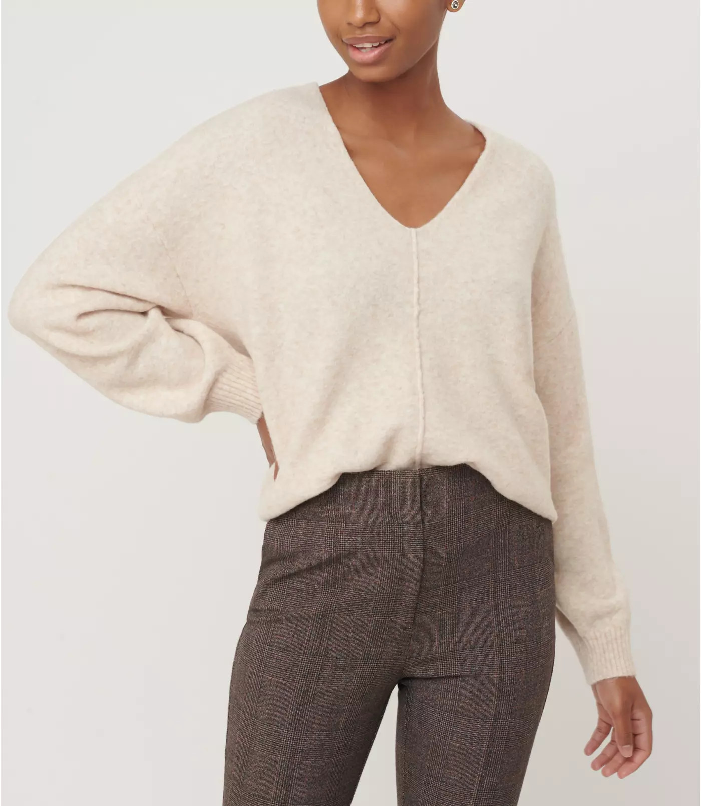 Cozy V-Neck Sweater | LOFT | LOFT