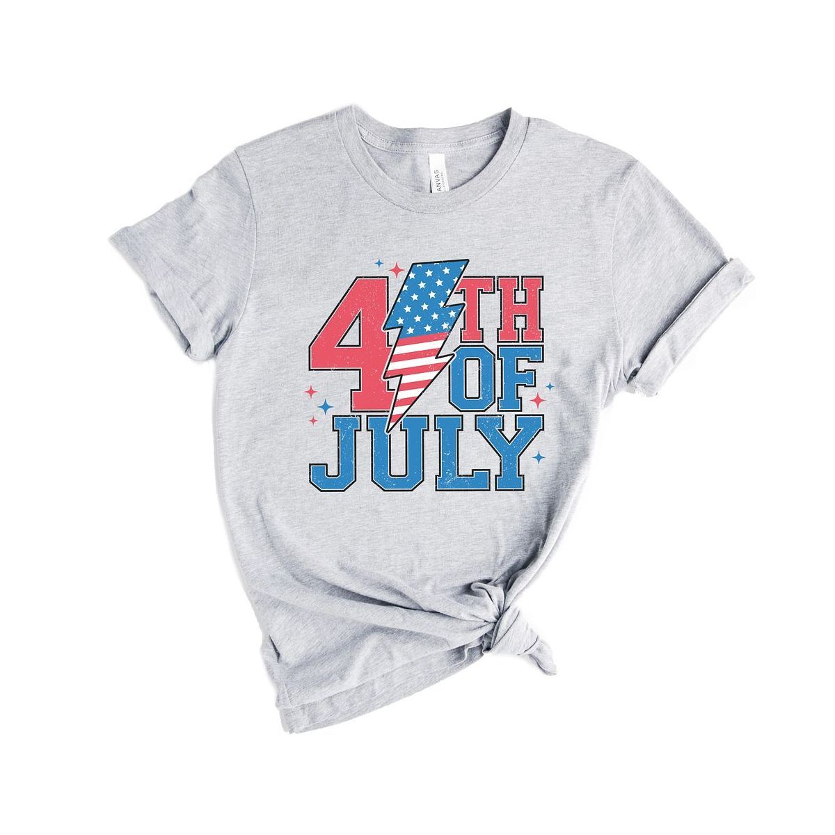 Simply Sage Market Women's 4th of July Lightning Bolt Short Sleeve Graphic Tee | Target