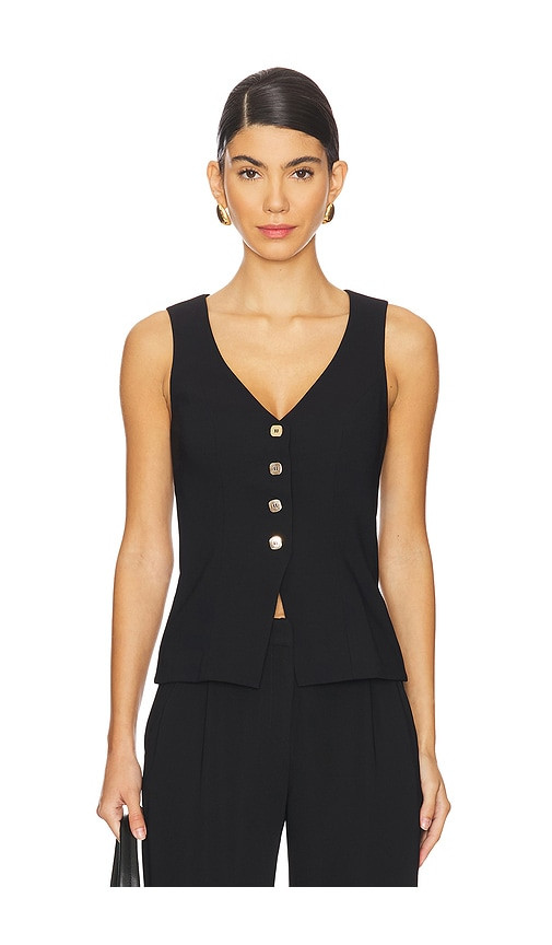 Amanda Uprichard Carnegie Vest in Black. - size S | Revolve Clothing (Global)