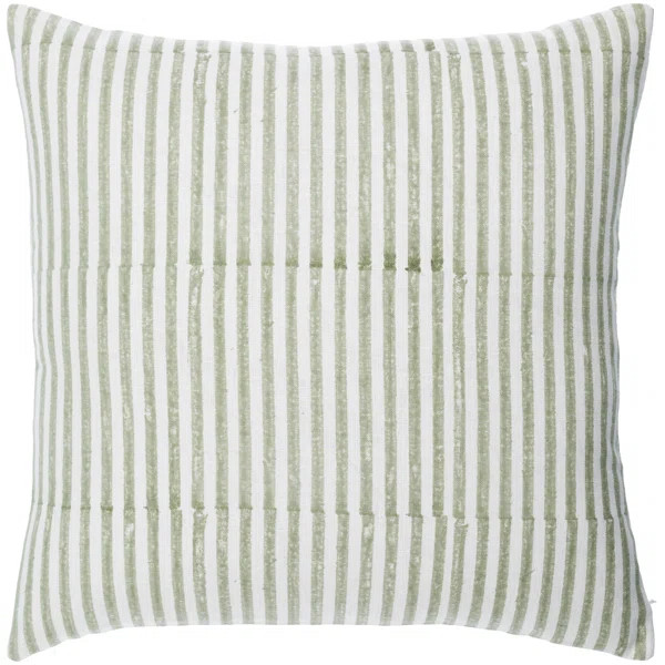 Elanie Striped Linen Throw Pillow | Wayfair North America