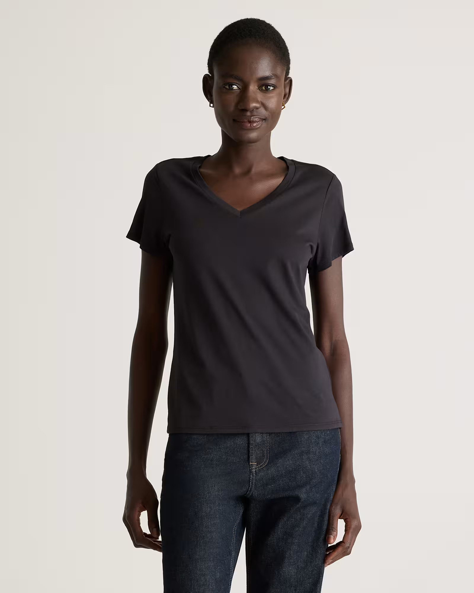 Cotton Modal V-Neck Tee | Quince