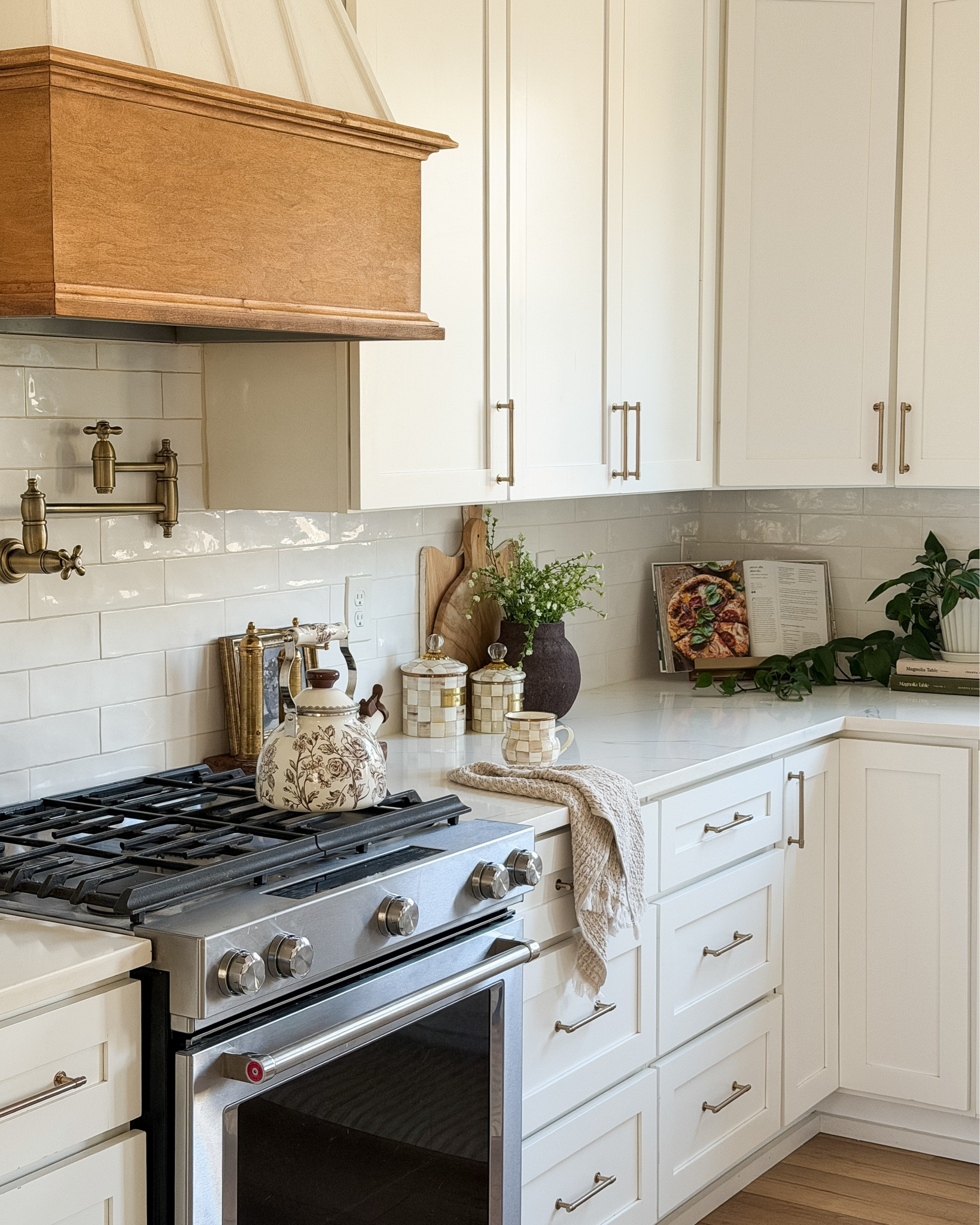 I love Mackenzie-Childs but it sure can be expensive. I found two look alikes that blend seemlessly with my MC but they were a fraction of the price.

This teapot is such a good find! Looks so high end. No one would know it was under $30 bucks.

The cutting board is another MC look for way less!

#LTKHome