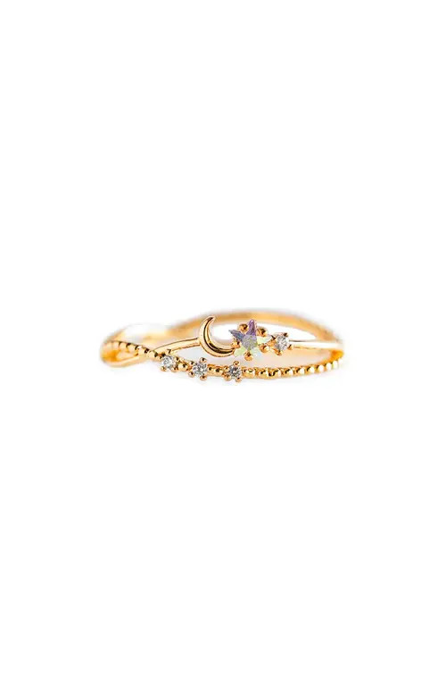 Girls Crew Luna Sparkle Ring in Gold at Nordstrom, Size 8 | Nordstrom