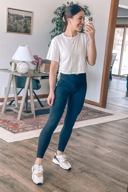 Nike sneakers, size up .5
Aerie leggings 
Target style cropped tee

Spring outfits 
Spring outfit 
Travel outfit 
Neutral sneakers 

#LTKshoecrush #LTKsalealert #LTKunder100