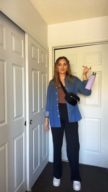 Styling my new denim shirt with my new wide leg yoga pants that are SO comfortable!!

Casual outfit / denim shirt outfit / denim oversized shirt / fall outfit / casual outfit ideas 

#LTKfindsunder50 #LTKfindsunder100 #LTKstyletip