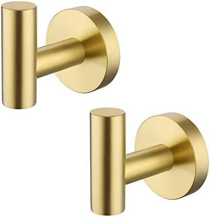 KES Bath Towel Hook Robe Hook for Bathroom Kitchen Wall Mount SUS 304 Stainless Steel Brushed Bra... | Amazon (US)