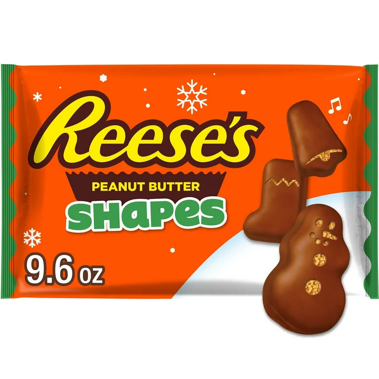 Reese's Assorted Milk Chocolate Peanut Butter Shapes Christmas Candy, Bag 9.6 oz | Walmart (US)