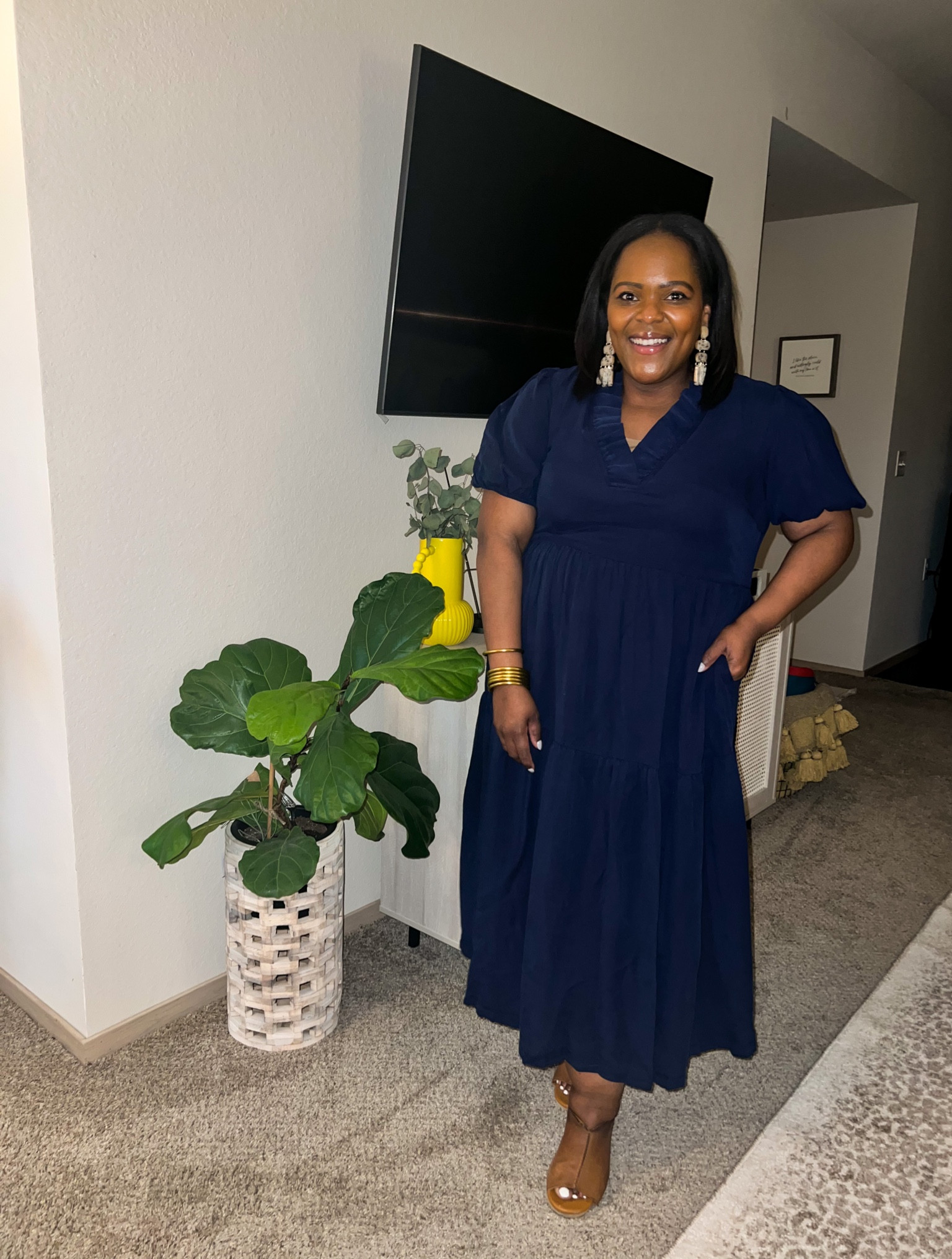 Best crown and ivy navy dress Outlet Online Crown Ivy Navy blue dress A  line Size Extra Small eBay