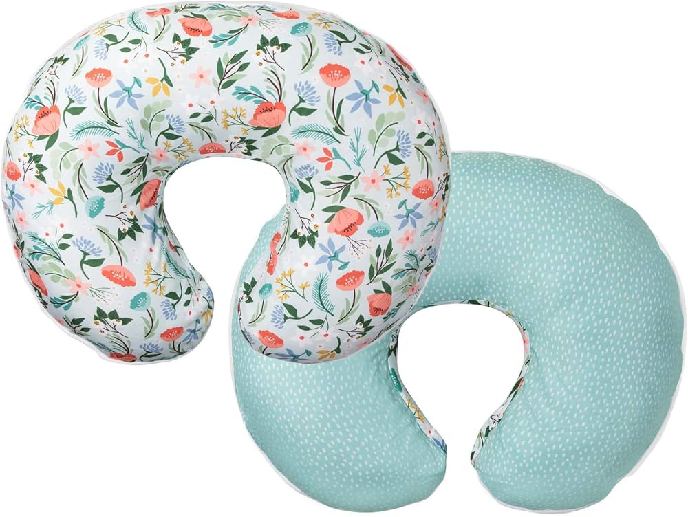 Boppy Nursing Pillow Cover, Premium Quick-Dry Fabric, Mint Flower, Fits the Original Support Bopp... | Amazon (US)