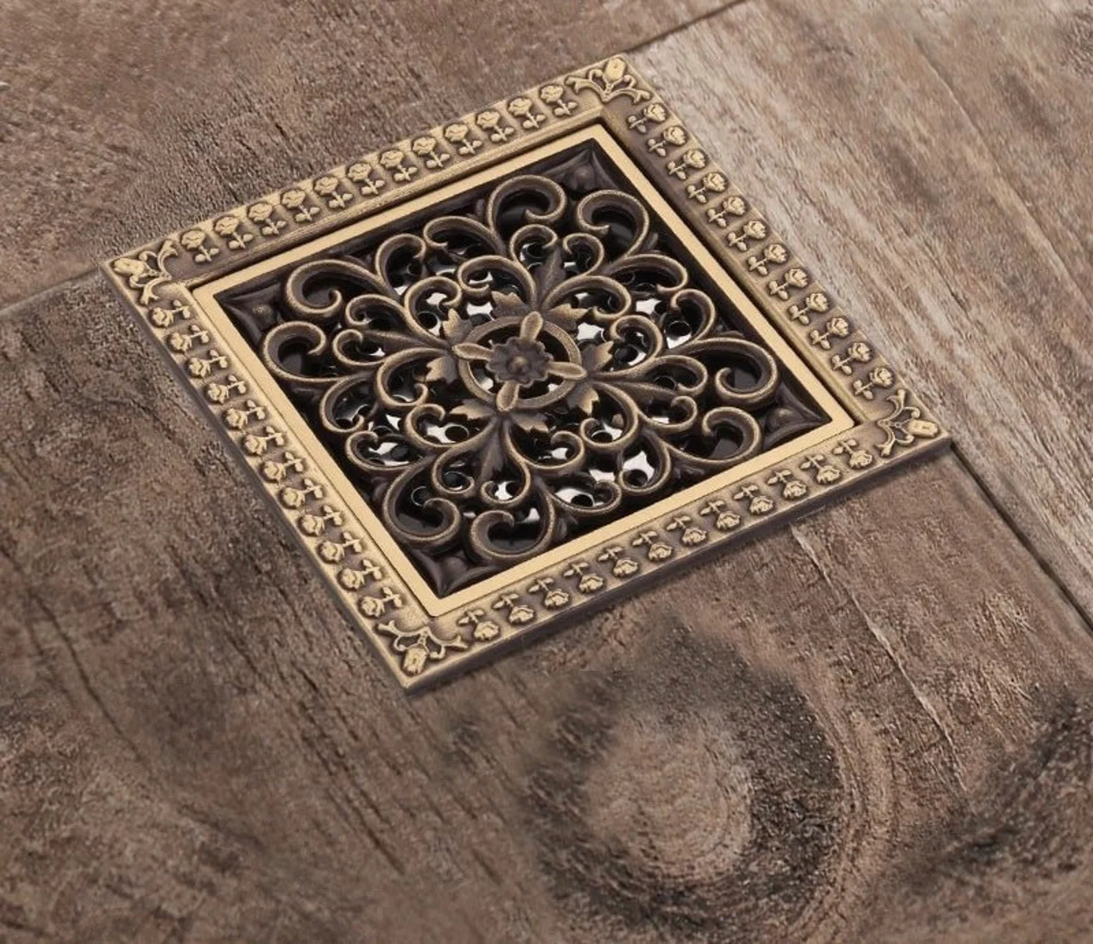 Bathroom Floor Drain Brass Floor Strain Carved Flower - Etsy | Etsy (US)