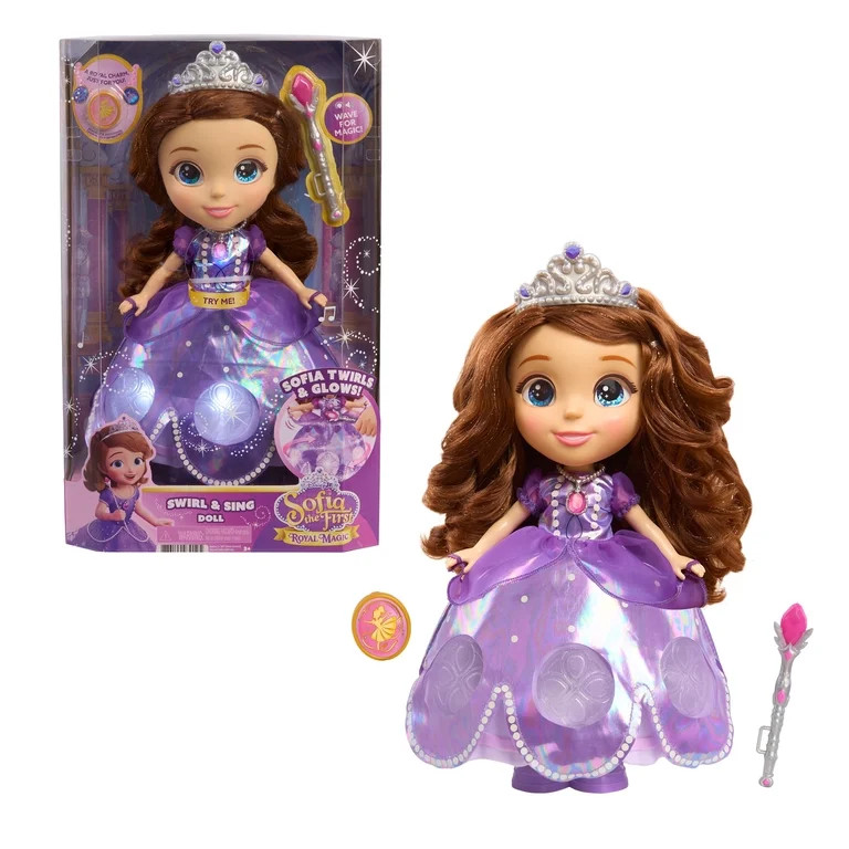 Disney Jr. Sofia the First Swirl & Sing Doll, Light-Up Twirling Princess Doll with Music and Phra... | Walmart (US)