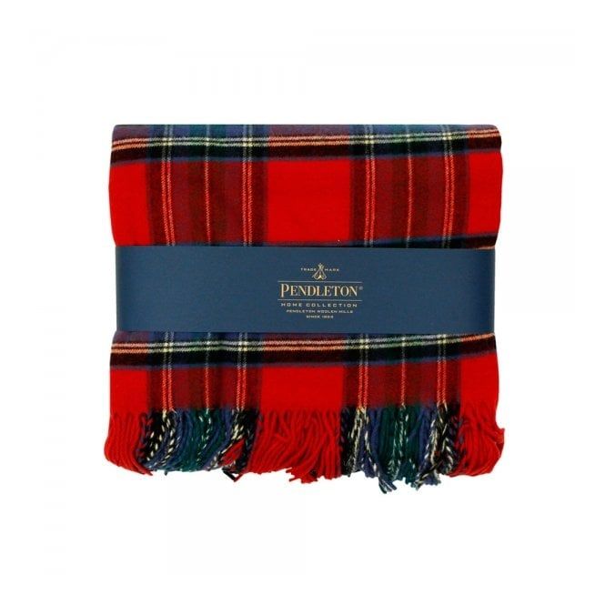 Pendleton Plaid 5th Avenue Throw Red Stweard Blanket 71014 | Dandy Fellow