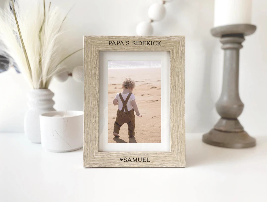 Papa's Sidekick | Personalized Picture Frame | Grandfather Papa Pop Gramps | Father's Day Gift | ... | Etsy (US)