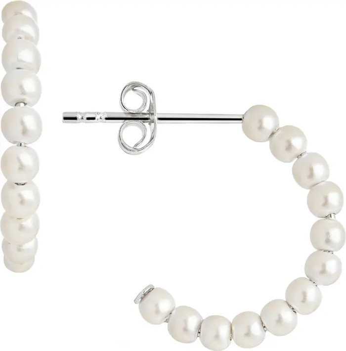 Imitation Pearl Hoop Earrings | Nordstrom