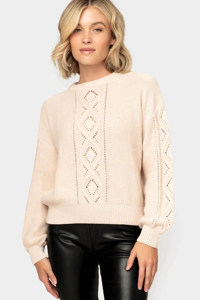 Cable Stitch Long Sleeve Sweater | Gibsonlook