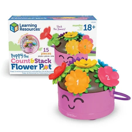 Learning Resources Poppy the Count & Stack Flower Pot -Toddler Learning Sorting, Ages 18 | Walmart (US)