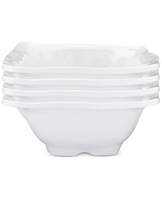 Ruffle Melamine Square Dip Bowls, Set of 4 | Macy's