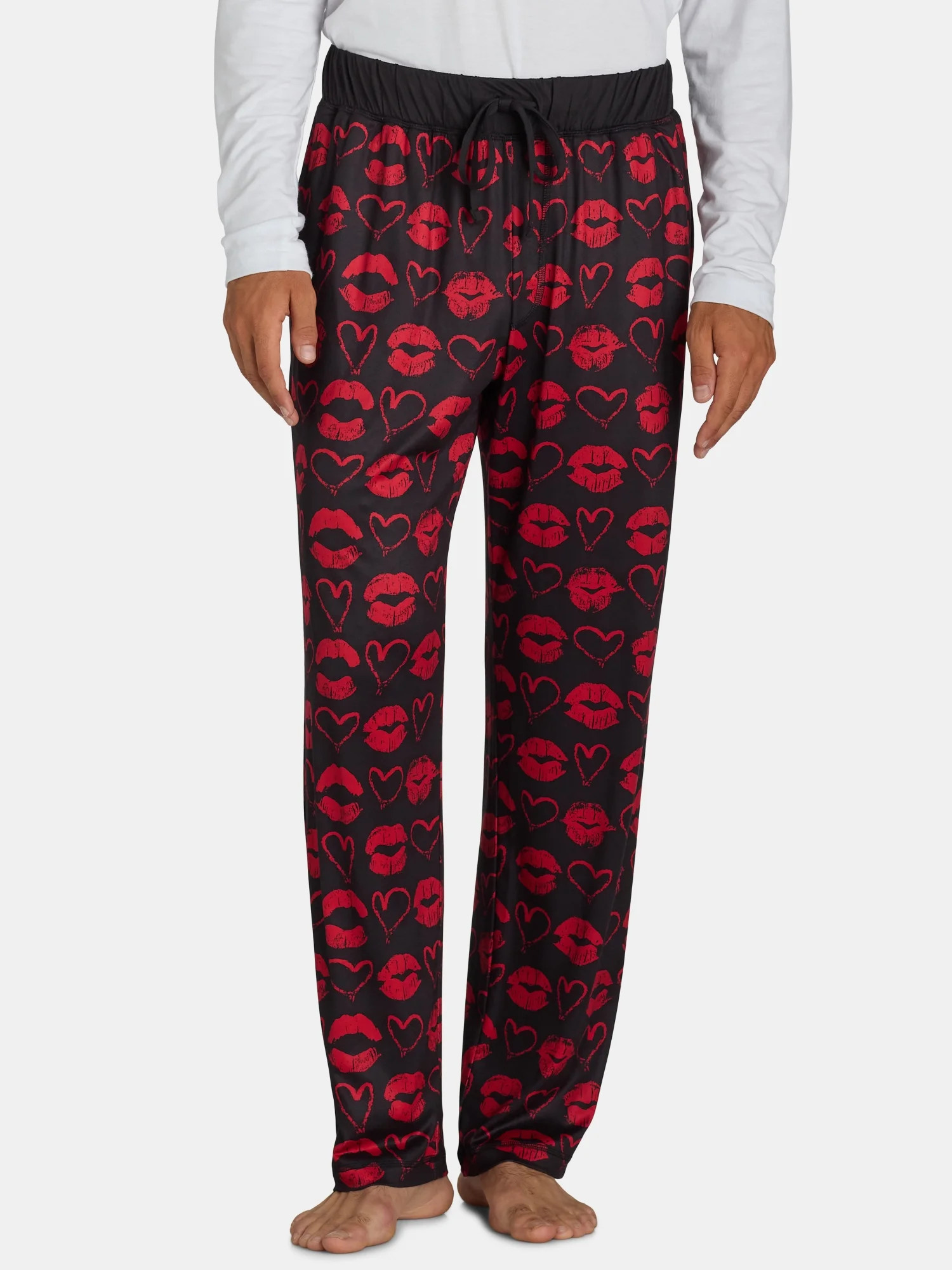 Men's Valentine's Day Kiss Graphic Print Sleep Pants from Way to Celebrate, Sizes S-2XL | Walmart (US)