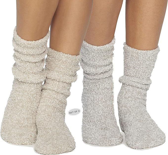 Barefoot Dreams CozyChic Women Heathered Socks, Crew Socks, Plush Socks, Loungewear, Warm Toes, F... | Amazon (US)