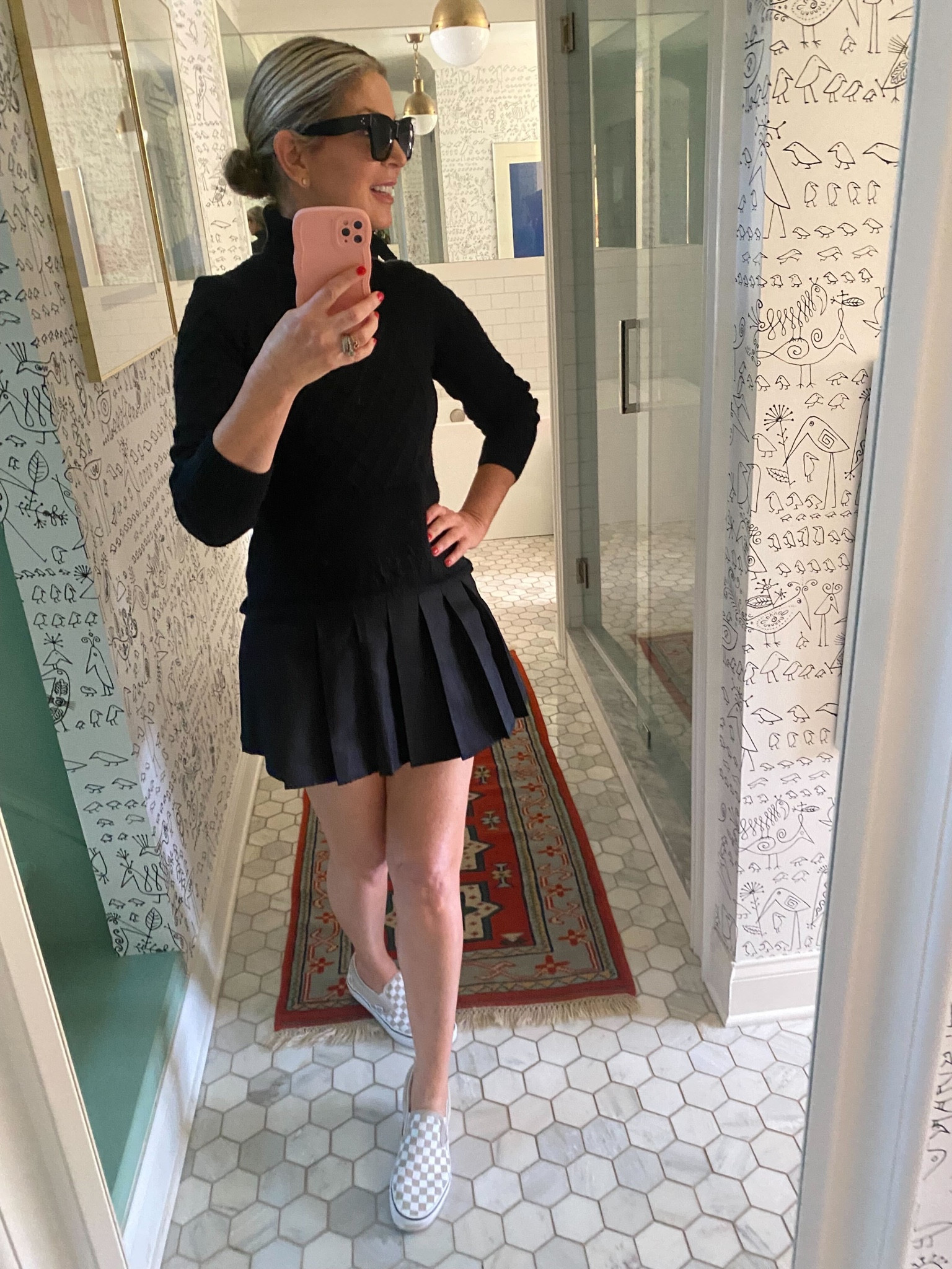 Pickleball outfit details linked below! Wearing a small in the sweater and skirt  

#LTKfit #LTKFind #LTKunder50