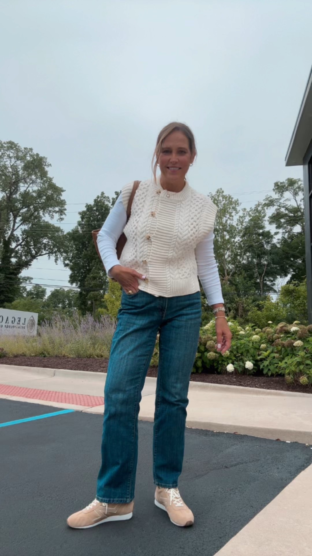 My day OOTD. Left Dr for me, visiting my dad in hospital, grabbing some items at the Home Depot we need and looked at the mums which remind every year of my Papa!  He loved to grow his mums in his yard.  The day before he died he showed us all his gorgeous mums in his garden and asked that be his funeral flower when the time came. God must have prepared us in that silly little moment because days later his casket would be covered in mums. Miss you everyday Papa!  As you used to wisely say, nothing lasts forever…so you always have chances to move on, change your mind and pivot in life. 
 Everything is 25% off too. 
I’m wearing size 10 curvy in jeans and medium in everything else. I’m 5’8.5 and 170lbs 

#LTKSaleAlert #LTKOver40 #LTKStyleTip