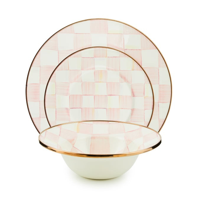 Rosy Check 3 Piece Place Setting | MacKenzie-Childs