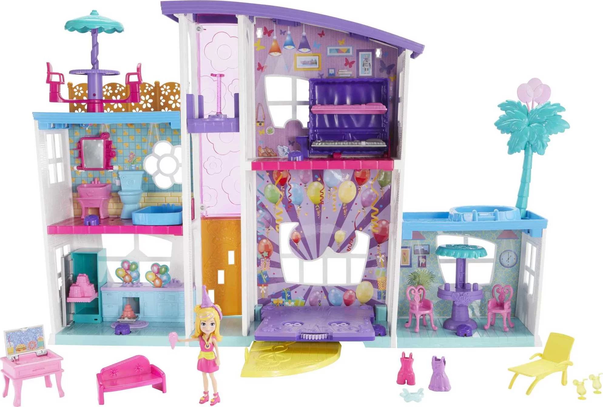 Polly Pocket Poppin' Party Pad Is a Transforming Playhouse! - Walmart.com | Walmart (US)