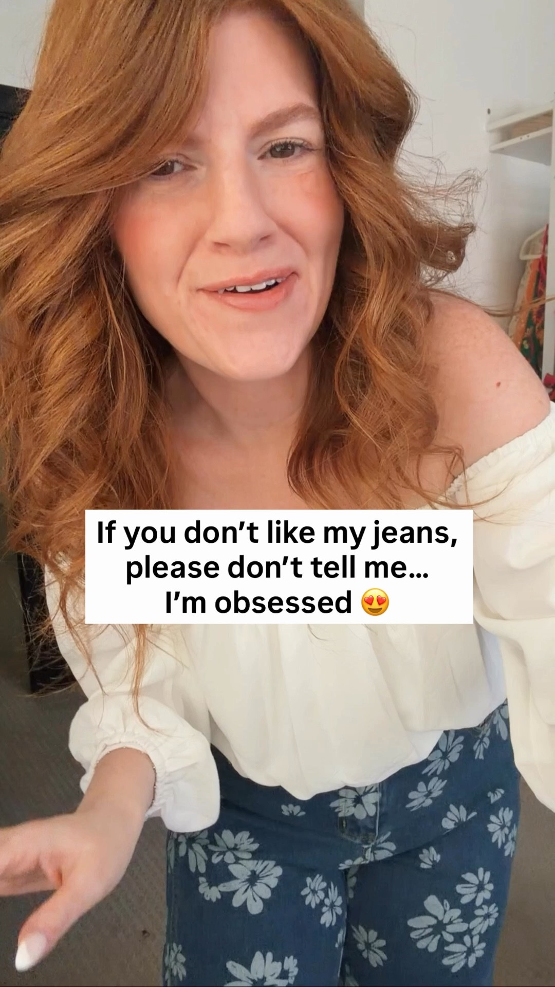 Fun floral jeans from Amazon size medium. Spring outfit 

#LTKmomlife #LTKPetite #LTKootd