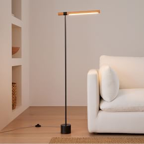 Linear Wood LED Floor Lamp (52") | West Elm (US)