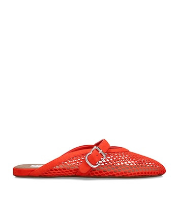Alaïa Suede Fishnet Mules | Harrods US